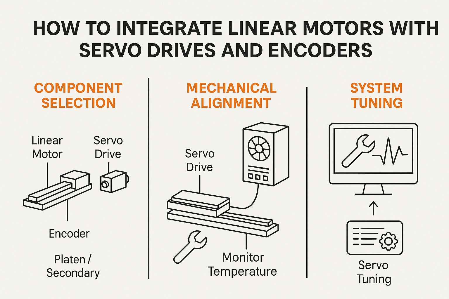 How to Integrate Linear Motors with Servo Drives and Encoders