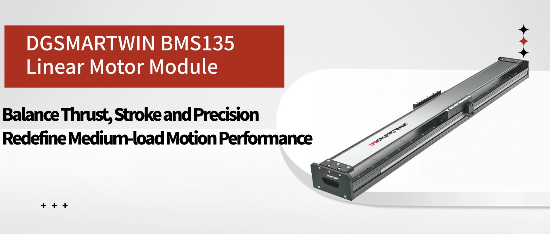 DGSMARTWIN BMS135 Linear Motor Module-Balance Thrust, Stroke and Precision:Redefine Medium-load Motion Performance