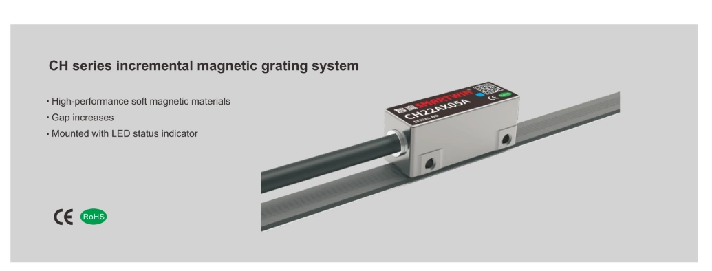 CH series incremental magnetic grating system with LED status indicator